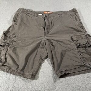 Lee Dungarees Cargo Shorts Gray Men's Size 42 Mens Cotton 2182944‎ Button Pocket